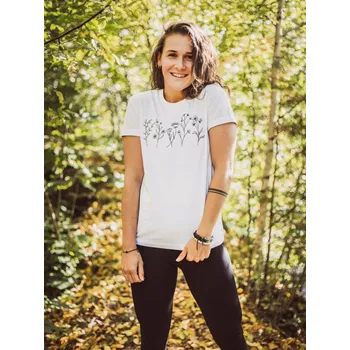 Zachraňte dámské tričko Kvítí - bílé Bílá L (běžné) - M (výrobce) - 0686