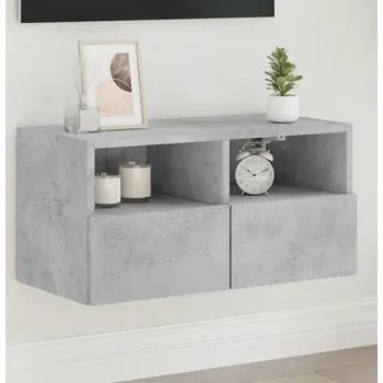 Komoda vidaXL Nástěnná TV skříňka 60 x 30 x 30 cm kompozitní dřevo [836866] Barva: Betonová šedá