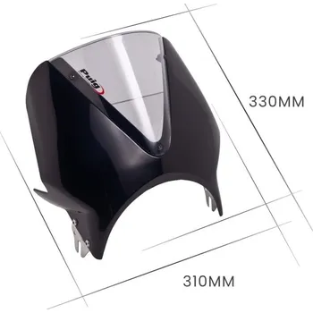 Plexi štít PUIG RETROVISIONS 003CH karbonový vzhled kouřová YAMAHA SR 250 1996-2001