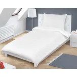 Damaškové povlečení 70x90-140x200 bílé (4 mm proužek)