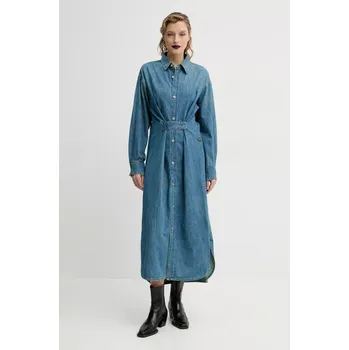 Dámské šaty Džínové šaty G-Star modrá barva, maxi, D25183-D252 D25183.D252 55X, vel. S