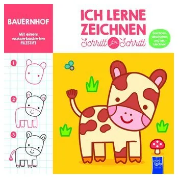 První čtění Ich lerne zeichnen - Schritt für Schritt: Bauernhof