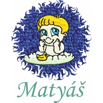 Dětská osuška s výšivkou a jménem QUALITY 400 g/m2 - DÍTĚ S KAČENKOU