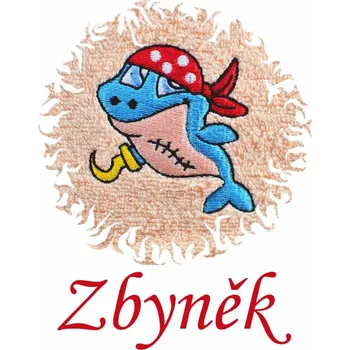 Dětská osuška s výšivkou a jménem QUALITY 400 g/m2 - PIRÁT