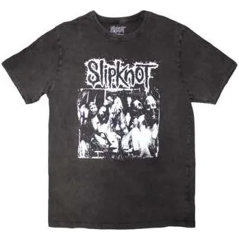 Zahraniční hudba Merch Slipknot: Slipknot Unisex Stone Wash T-shirt: Album Splatter (charcoal Grey) (back Print) (small) S