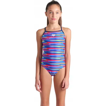Dívčí plavky Dívčí plavky Arena Racing Stripe Swimsuit Light 164