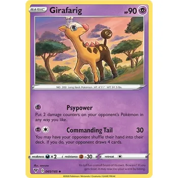 Karetní hra Girafarig 065/185 - Vivid Voltage Typ karty: Non-Holo