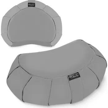 Polštář Meditační polštář na jógu ZAFU ve tvaru půlměsíce šedý