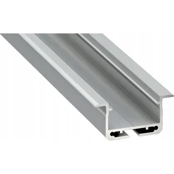 LED lišta Zapuštěný profil Lumines Insileda LED dvojitý 2x12mm 1 m stříbrný