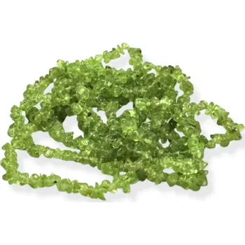 Materiál na výrobu šperku Olivín drobnější, vrtané zlomky – návlek