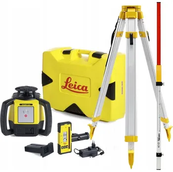 Měřící laser Rotační laserový nivelátor Leica Rugby 610 s detektorem paprsku, dosah 600 m, IP67
