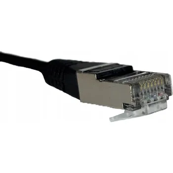 Síťový kabel Patchcord RJ45, kat. 6 FTP F/UTP, 10 m, Netrack, černý