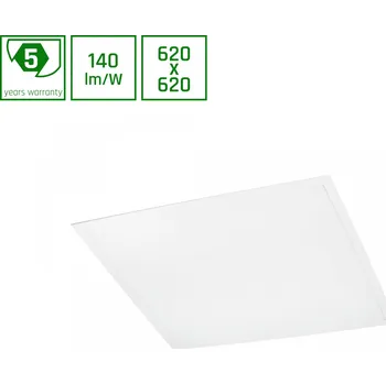 LED panel LED back-lit panel 620x620 30W UGR19 IP20 bílý 4200 lm 6000K, záruka 5 let