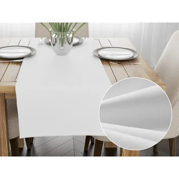 ubrus Bavlněný běhoun na stůl Moni MO-042 Bílý 20x140 cm