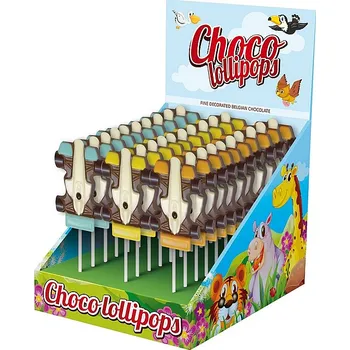 Bonbon Čokoládové lízátko 35 g FORMULE (balení 30 ks) (z belgické čokolády / lízátko ve tvaru formule F1)