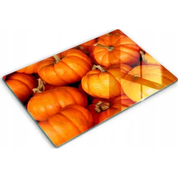 Obraz Kuchyňská Multifunkční Ozdobná Deska Tvrzené Sklo XXL 80x52 cm Dýně