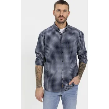 Pánská košile KOŠILE CAMEL ACTIVE FREIZEITHEMD 1/1 ARM NIGHT BLUE CHECK
