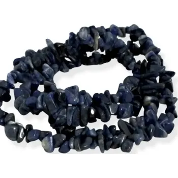 Materiál na výrobu šperku Sodalit, vrtané zlomky – 20 cm návleku