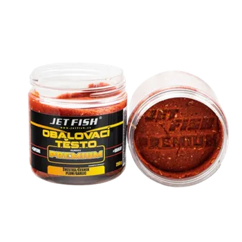 Návnadová surovina JetFish Jet Fish těsto Premium Clasicc ŠVESTKA ČESNEK 250g