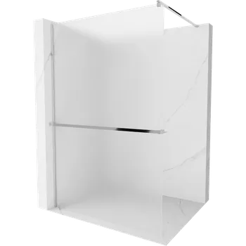 Mexen Kioto+ sprchová stěna s poličkou Walk-in 110 x 200 cm, mat, chrom - 800-110-121-01-30 Sprchové stěny