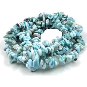 Materiál na výrobu šperku Larimar, vrtané zlomky – návlek