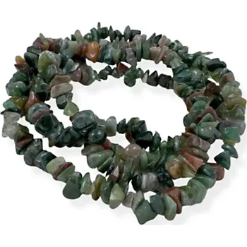 Materiál na výrobu šperku Achát mechový, vrtané zlomky – návlek