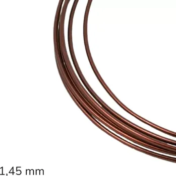 Hobby drát Měděný drát lakovaný 1,45 mm tmavý - 2 m