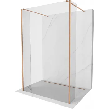 Mexen Kioto volně stojící sprchová stěna 105 x 30 x 30 cm, transparentní, kartáčovaná měď - 800-105-030-222-65-00-030 Sprchové stěny