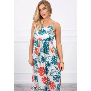 Dámské šaty Šaty s motivem listů ecru UNI