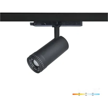 Bodové svítidlo LED lištový reflektor NEXTRACK VISION 10W 3CCT Ra>90 10-60°, třífázový adaptér, černý