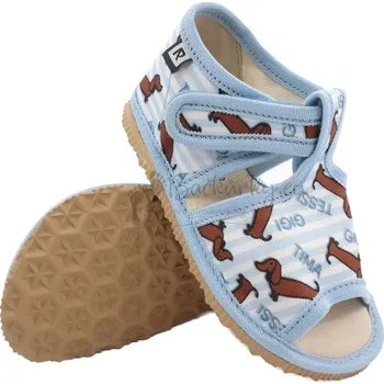 Chlapecké bačkory Dětské inovativní pantofle RAK 100014-4 Jezevčík modrý - vel. 20