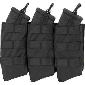 Sportovní střelba 8FIELDS Otevřená sumka na tři zásobníky AK47/74 - Black [8FIELDS]