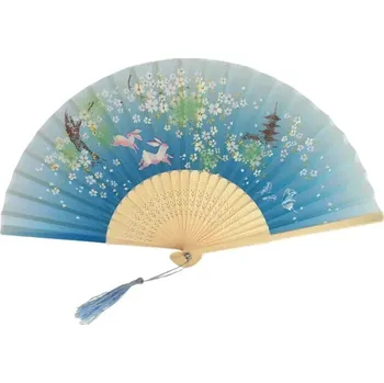 Karnevalový doplněk Gaira® Vějíř V8005, Barva modrá