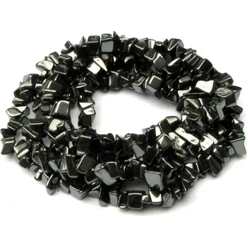 Materiál na výrobu šperku Hematit, vrtané zlomky – návlek