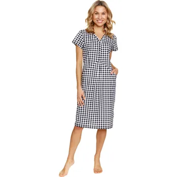 Dámská noční košile Noční košile DOCTOR NAP TCB.5271 BLACK CHECK S 0