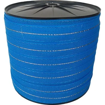 Ohradník Ohradníková páska Premium line M+S 40 mm/200 m CikCak modrá odpor 0,12 Ohm/m