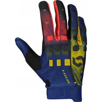 Moto rukavice Motocyklové rukavice Scott Glove Podium Pro Red-Yellow Velikost: S