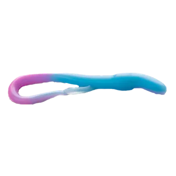 Umělá nástraha Gumová nástraha Moonky Long Worm 90mm DC01 Pink Bubblegum / Ultra Blue - Banana (10ks)