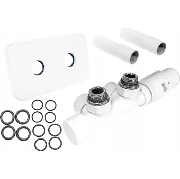 Ventil Termostatický rohový ventil Goshe bílý s krytkou