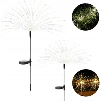 Venkovní osvětlení Solární lampa , černá, 67 cm, 2 ks