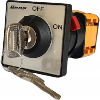 vypínač Klíčový otočný spínač ovládaný vačkovým klíčem 0-1, ZAPNUTO / VYPNUTO, 16A3 póly