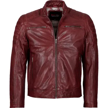 Pánská casual bunda Pánská Kožená Bunda Red Classic Førge Brixton Červená Velikost: 5XL