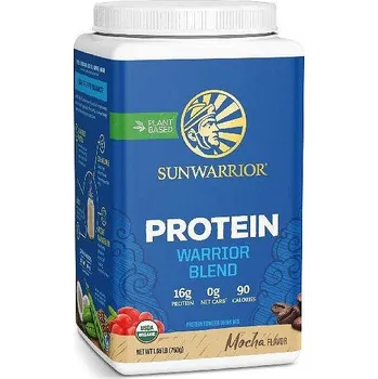 Protein Sunwarrior Protein Blend BIO 750g moka (Hrachový a konopný protein)