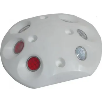 Dopravní značka Temka Německo Dopravní značící knoflíky kulaté bílé. 140 mm x 25 mm