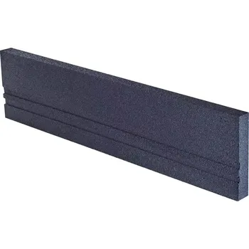 Zahradní obrubník Šedý gumový dopadový obrubník FLOMA BoF - 100 x 5 x 25 cm