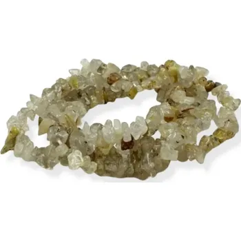 Materiál na výrobu šperku Sagenit, vrtané zlomky – 20 cm návleku