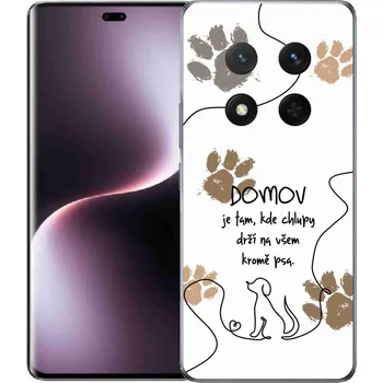 Pouzdro na mobilní telefon Gelový kryt mmCase na Honor Magic 7 Lite 5G - psí motiv bílé pozadí