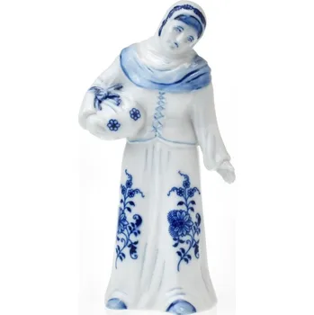 Figurka Český porcelán, Dubí Stařenka s uzlíkem (figurka z Betléma) - cibulák