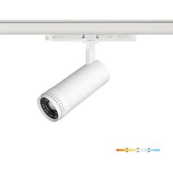 Bodové svítidlo LED lištový reflektor NEXTRACK VISION 10W 3CCT Ra>90 10-60°, třífázový adaptér, bílý