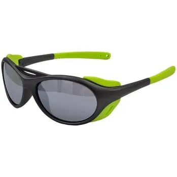 Sluneční brýle PROGRESS VERTICAL – horolezecké sluneční brýle s bočními clonami a zrcadlovými skly černá mat/limetka UNI